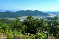 Kannonji Castle 311 View from Big Ishigaki 2016.jpg